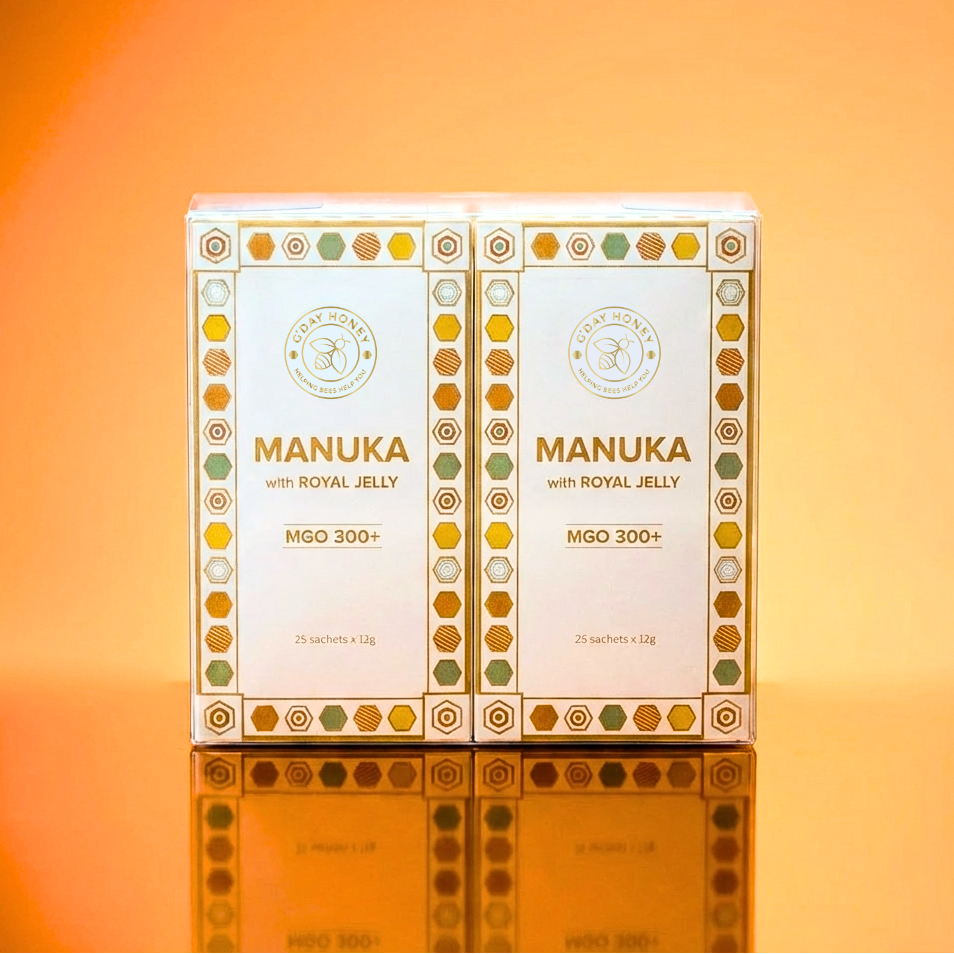 Manuka With Royal Jelly Honey Sticks 25 Pack MGO 300+ (2 Set)