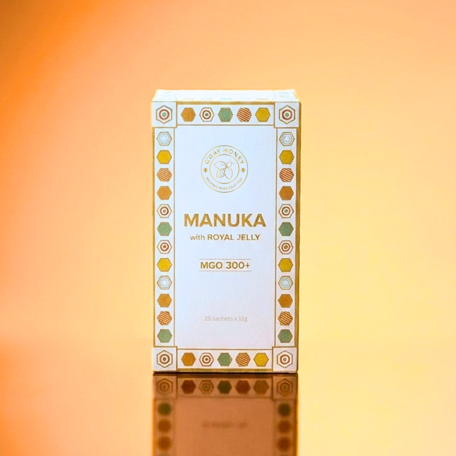 Manuka With Royal Jelly Honey Sticks 25 Pack MGO 300+