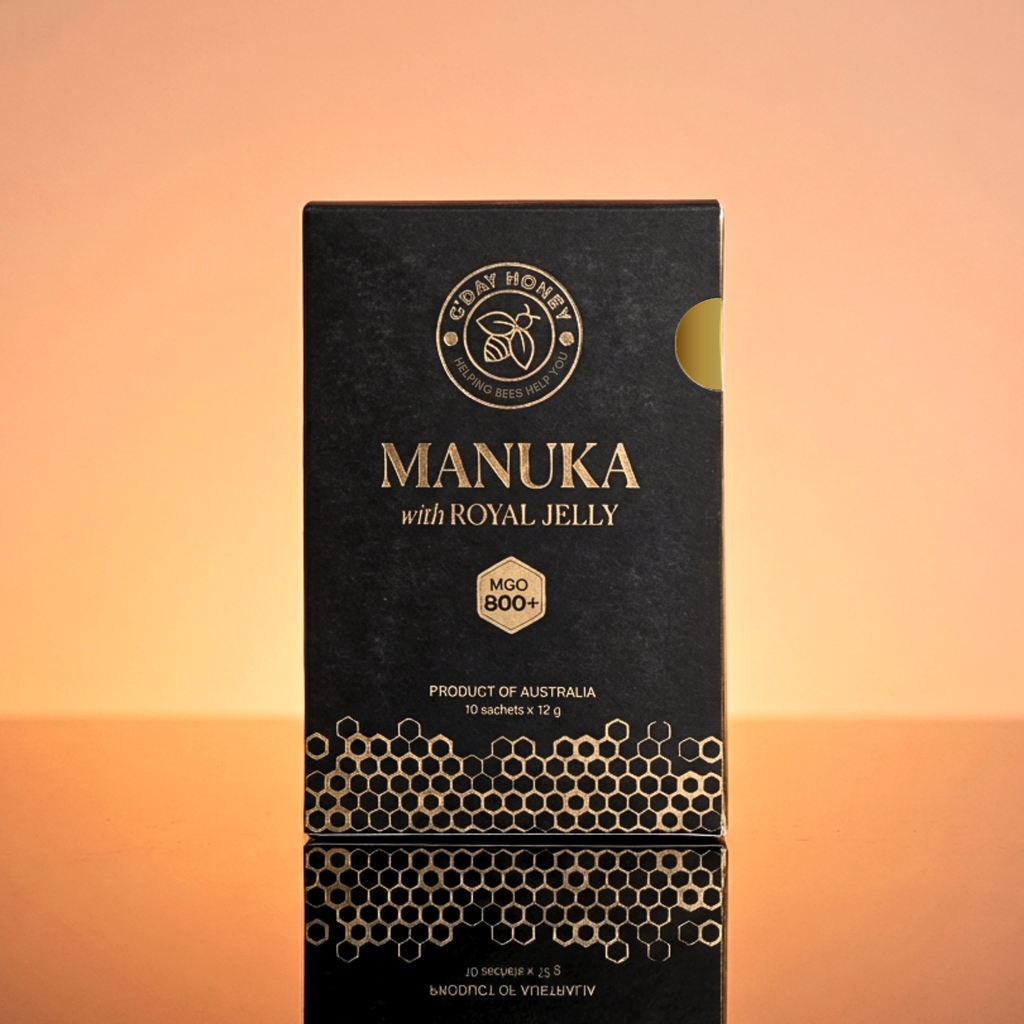 Manuka With Royal Jelly Honey Sticks 10 Pack MGO 800+