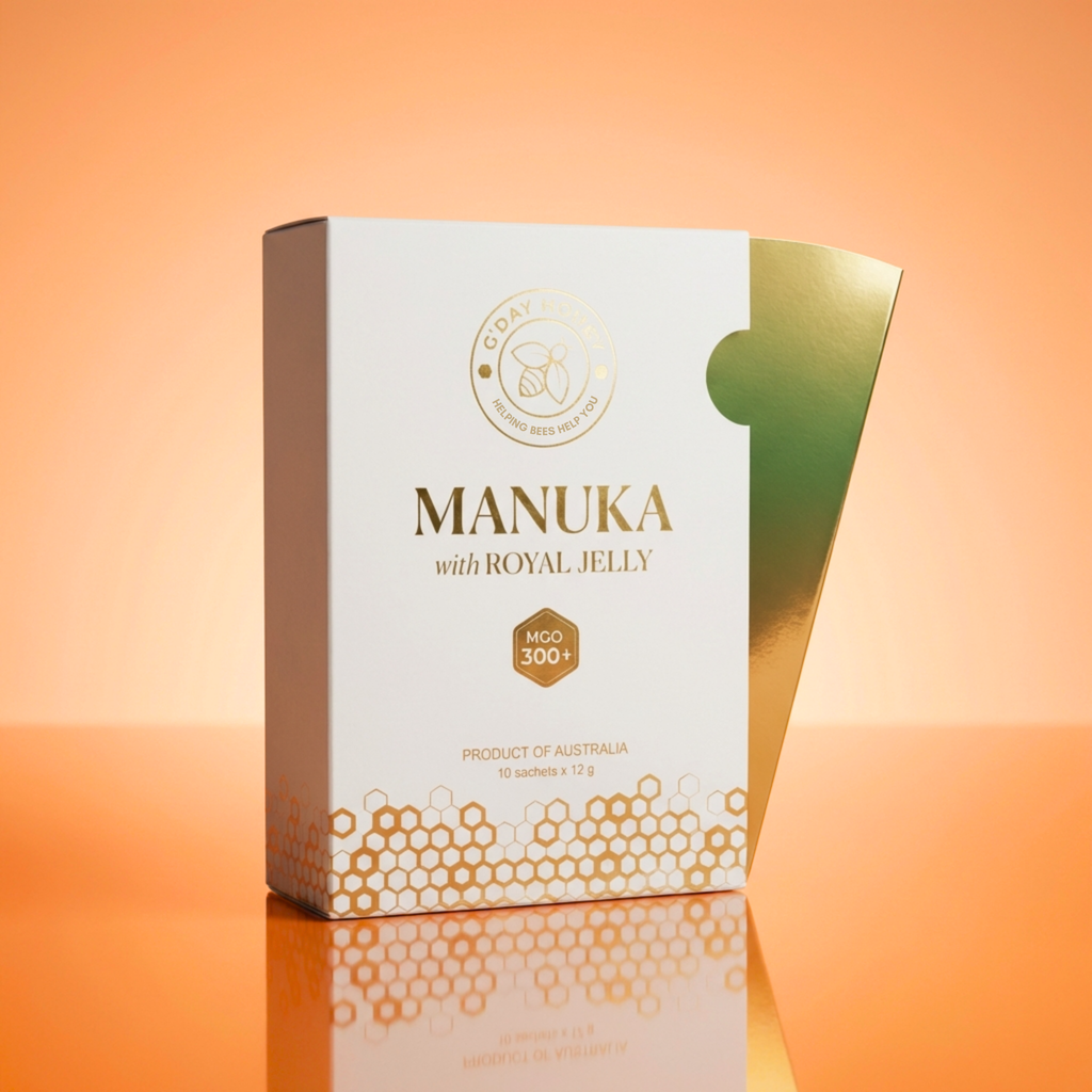 Manuka With Royal Jelly Honey Sticks 10 Pack MGO 300+