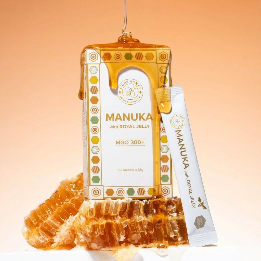Manuka With Royal Jelly Honey Sticks 25 Pack MGO 300+, MGO 800+ (2 Set)
